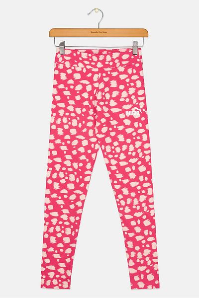 Puma Kids Girl Sportwear Fit Pull On Training Leggings, Pink Combo