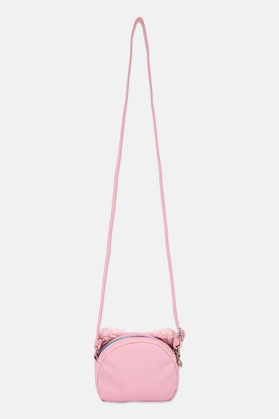 OMG Accessories Kids Girl Faux Fur Rounded Crossbody 14 H X 16 L X 5 W Cm, Peach