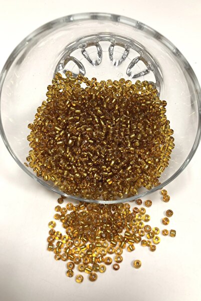 Hayalperest boncuk Mărgele de nisip galben auriu închis 3 mm 50 gr