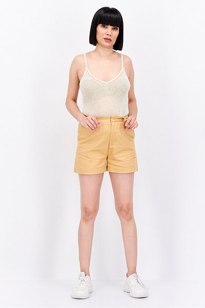 Scotch & Soda Women Solid Basic Shorts, Beige