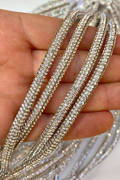 Hayalperest boncuk Full Taşlı Boru Aksesuar Şerit Kordon 50 mt