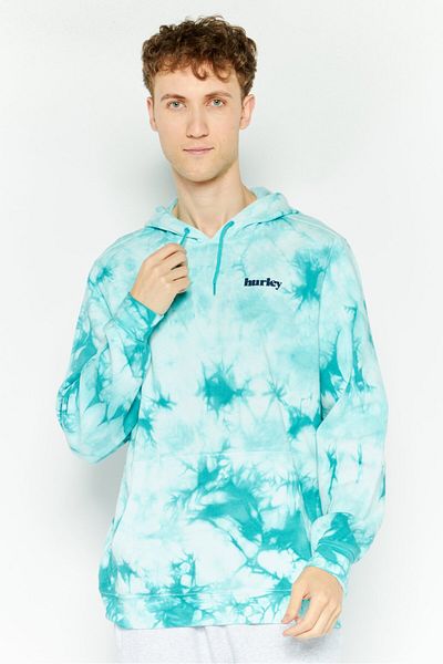 Hurley Men Hooded Brand Logo Long Sleeve Sweatshirt, White