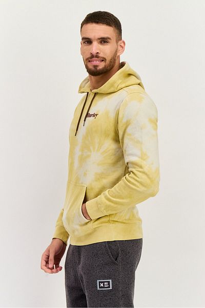 Hurley Men Sportswear Fit Long Sleeve Outdoor Sweatshirt, Sage Yellow
