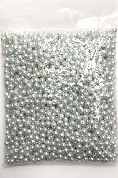 Hayalperest boncuk 8 Mm White Glass Pearl Beaded