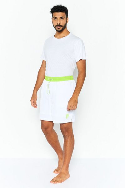 Esprit Men Brand Logo Board Shorts, White