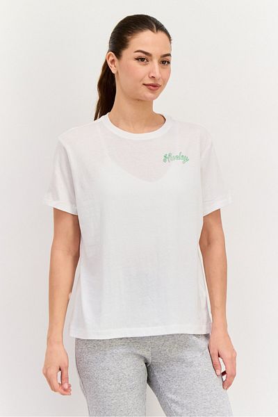 Hurley Women Sportswear Fit Short Sleeve Outdoor Top, White