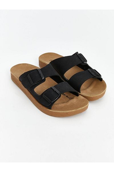 LC Waikiki Γυναικείες παντόφλες διπλές ριγέ LCW STEPS