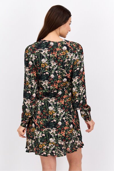 Scotch & Soda Women Floral Print Mini Dress, Black