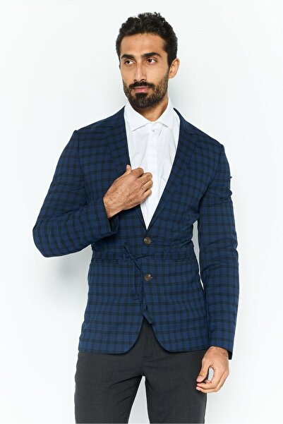 Asos Design جاكيت بدلة رجالي بحزام منقوش بقصّة عادية، متعدد الألوان