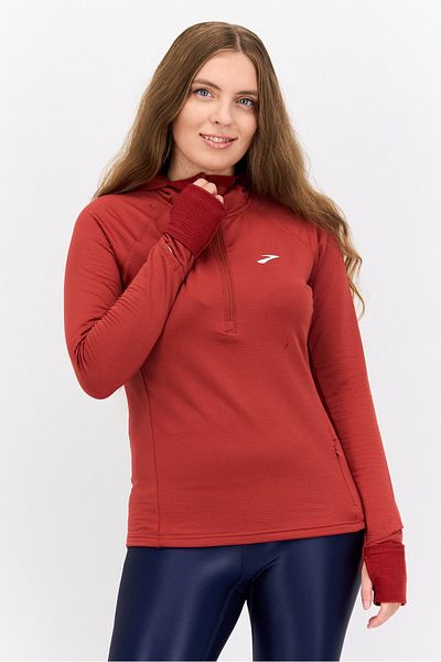 Brooks Women Sportswear Fit Long Sleeve Outdoor Sweatshirt, Rust