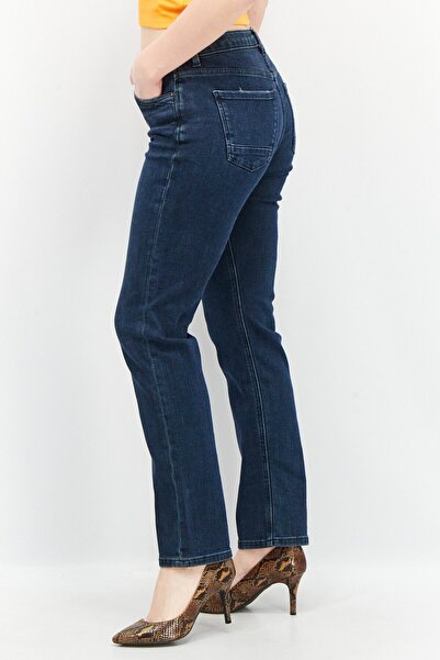 Esprit Women Straight Fit Solid Stretchable Denim Jeans, Wash Blue