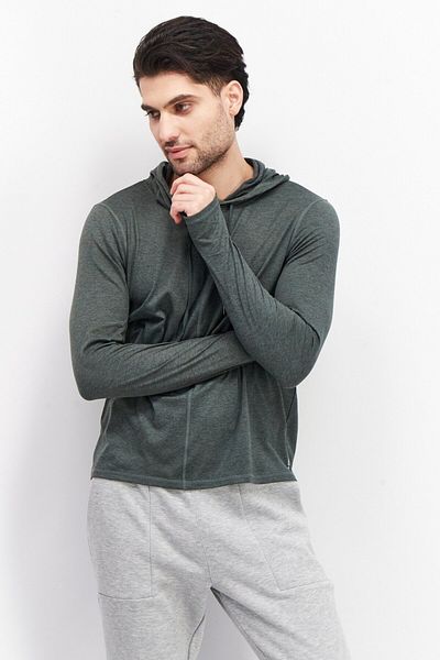 Head Men Sportswear Fit Brand Logo Drawstring Hoodies, Green