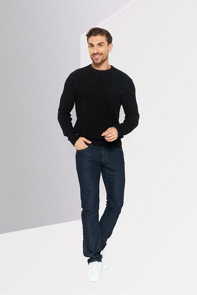 Michael Kors Men Crew Neck Knitted Sweater, Black