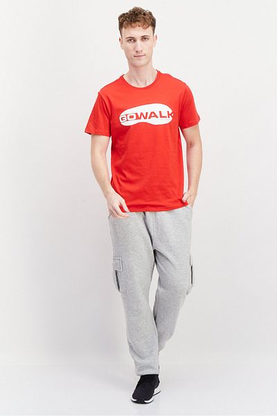 SKECHERS Men Sportwear Fit Brand Logo Training T-shirt, Red