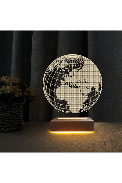 Vipyol World Map Design Figured Night Light World Led Lamp and Birthday Gift