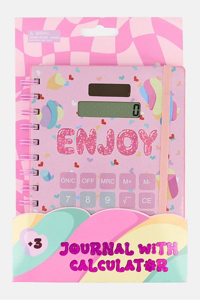 Votum Spiral Notebook With Calculator, Pink Combo
