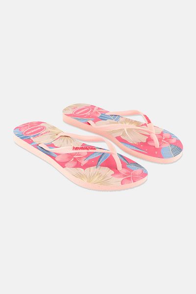 Havaianas شبشب نسائي رفيع مزين بالزهور من ستايل 2، وردي