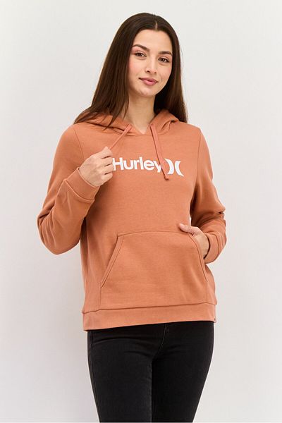 Hurley Women Sportswear Fit Long Sleeve Outdoor Hoodie, Rust
