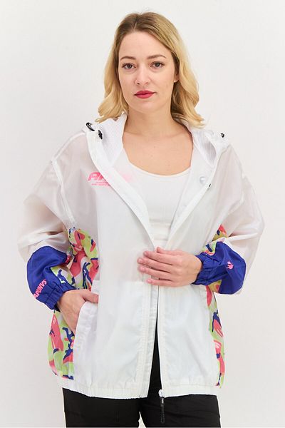 Aape By A Bathing Ape Women Brand Logo Windbreaker Jackets, White