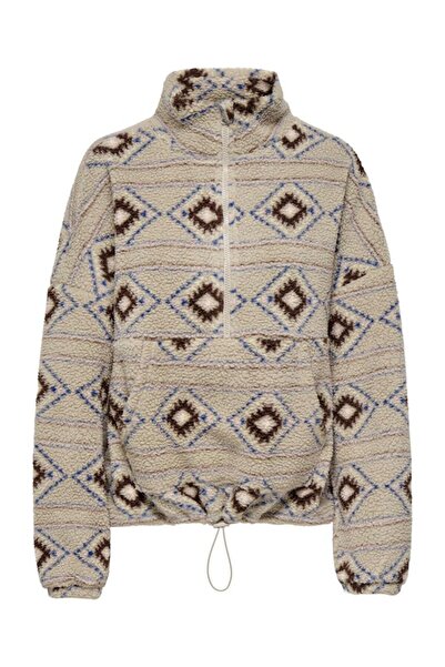 ONLY Women's Half Zipper Teddy Sweatshirt - 15340691