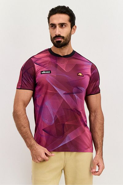 Ellesse Men Sportswear Fit Short Sleeves Training T-Shirt, Purple Combo