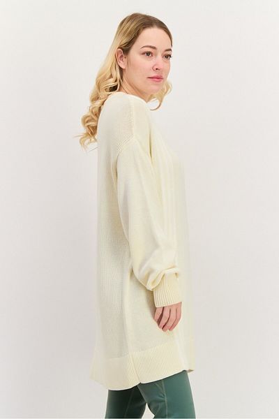 adidas Women Sportswear Fit Long Sleeves Outdoor Sweater, Cream