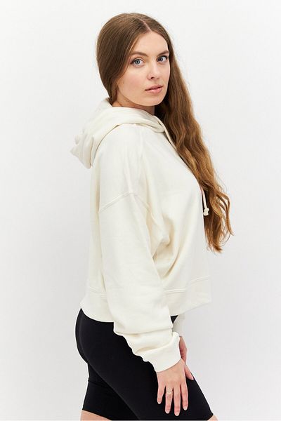 adidas Women Sportswear Fit Long Sleeve Outdoor Hoodies, Cream