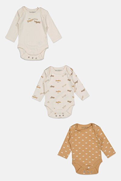 Home Grown Baby رومبير مطبوع عليه رسومات بأكمام طويلة للأولاد الصغار، مكون من...