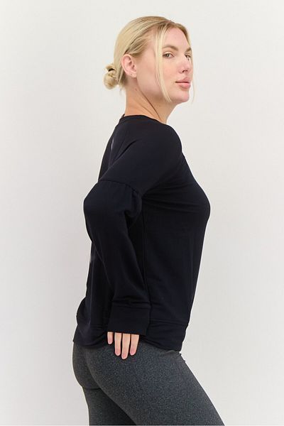 SKECHERS Women Sportswear Fit Long Sleeves Outdoor Sweatshirt, Navy