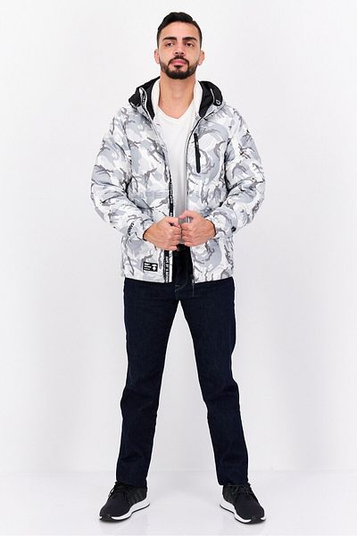 Aape By A Bathing Ape Men Camouflage Puffer Jacket, White