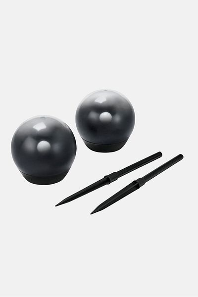 Tchibo 2 Led Ball Lights 20 X 20 Cm, Black