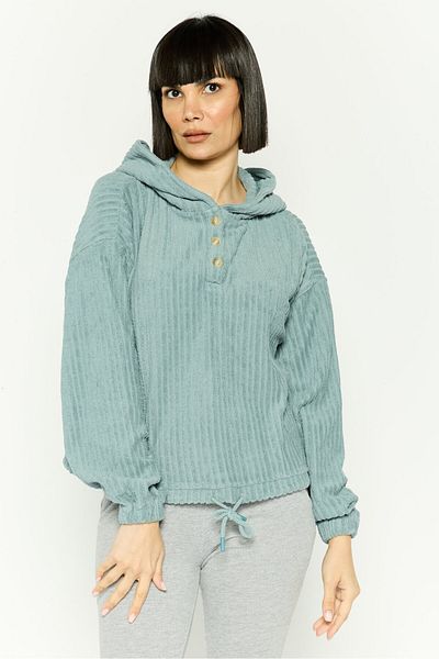Hurley Women Sportwear Fit Long Sleeve Training Sweatshirt, Sage Green