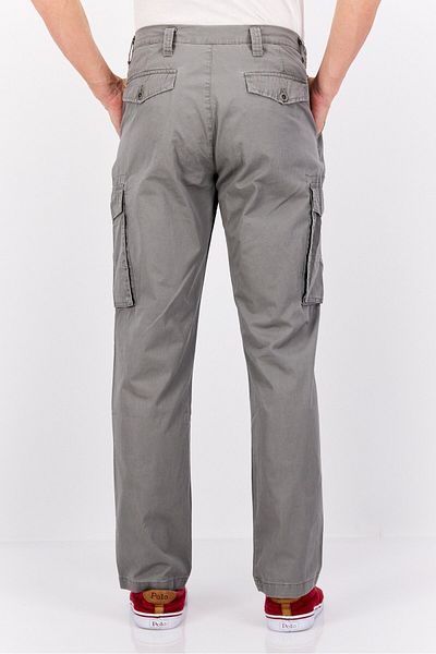 Original Paperbacks Men Regular Fit Plain Cargo Pants, Grey
