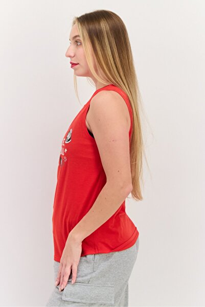 BOBS from Skechers Women Sportswear Fit Sleeveless Outdoor Tank Top, Red