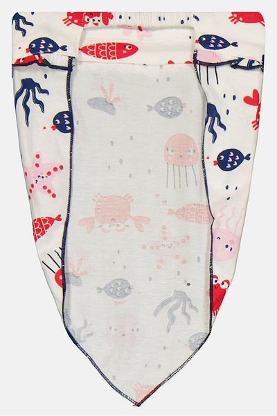 Chicco Toddlers Girl Allover Print Bandana, White Combo