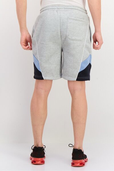 Brave Soul Men Plain Basic Shorts, Grey