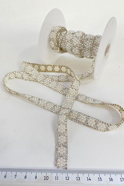 Hayalperest boncuk Iron-On Stone Strip Sconce with Pearl Beads