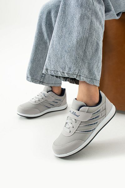 WEBORN Copii cu șireturi, albastru bleumarin, un singur velcro, flexibil, ușor, respirabil, confortabil, pantofi sport, pantofi sport