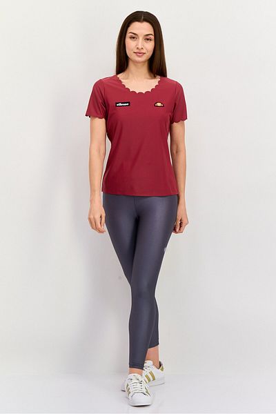 Ellesse Women Sportswear Fit Short Sleeve Outdoor Top, Burgundy