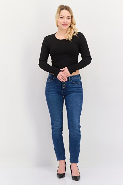 Esprit Women Slim Fit Washed Stretchable Jeans, Blue