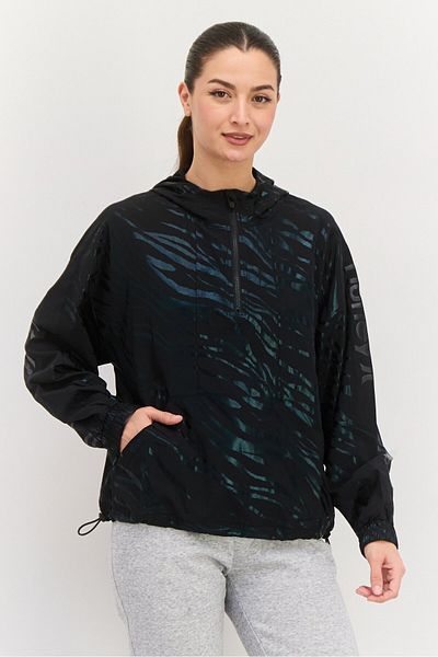 Hurley Women Sportswear Fit Half Zip Running Sweatshirt, Black