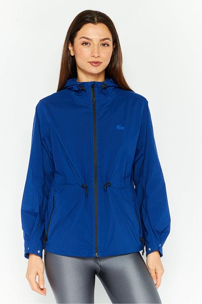 Lacoste Women Embroidered Logo Windbreaker Jacket, Blue