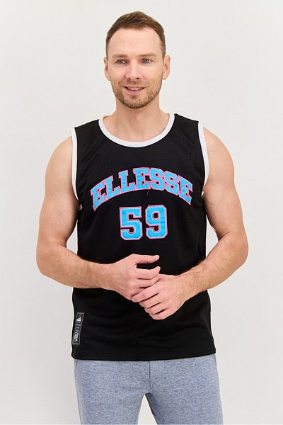 Ellesse Men Sportswear Fit Basketball Jersey, Black