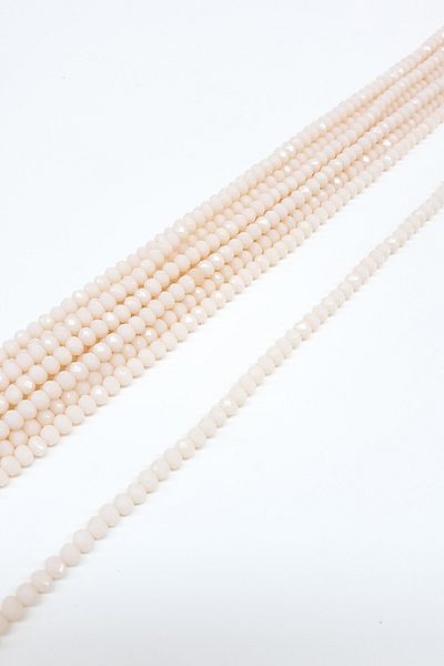 Hayalperest boncuk 4 mm Matte Cream Crystal Beads
