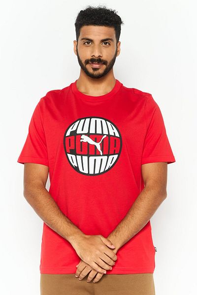 Puma Men Sportswear Fit Short Sleeves Training T-shirt, Red