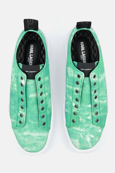Karl Lagerfeld Men Tie-dye Lace Up Casual Sneakers, Green