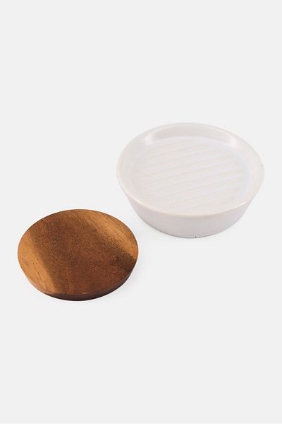 Muy Mucho Stoneware Soap Holder 10,5 X 3 Cm, White