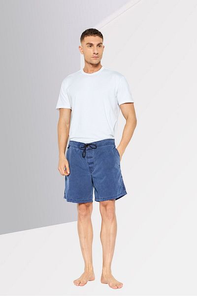 SUNDEK Men Washed Beachwear Shorts, Blue