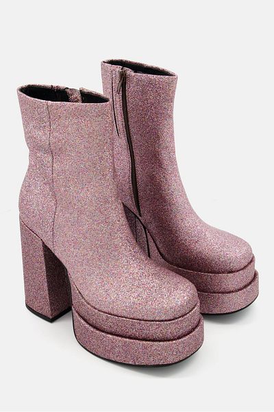Steve Madden Women Metallic Ankle Boots, Pink