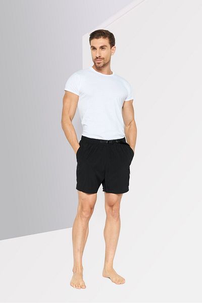 Dkny Men Brand Logo Board Short, Black